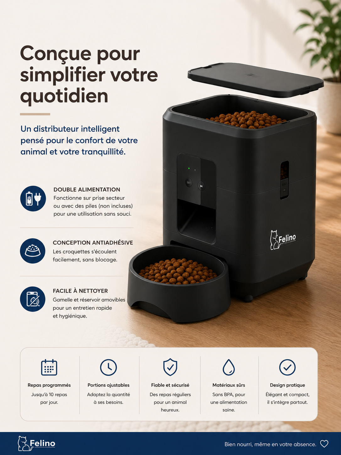 Distributeur de croquette Intelligent Connecté